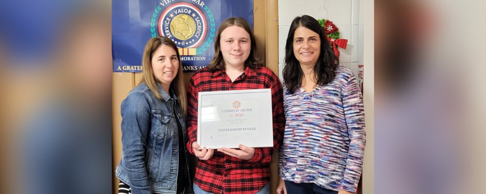 Swanger Takes First Place in Writing Contest