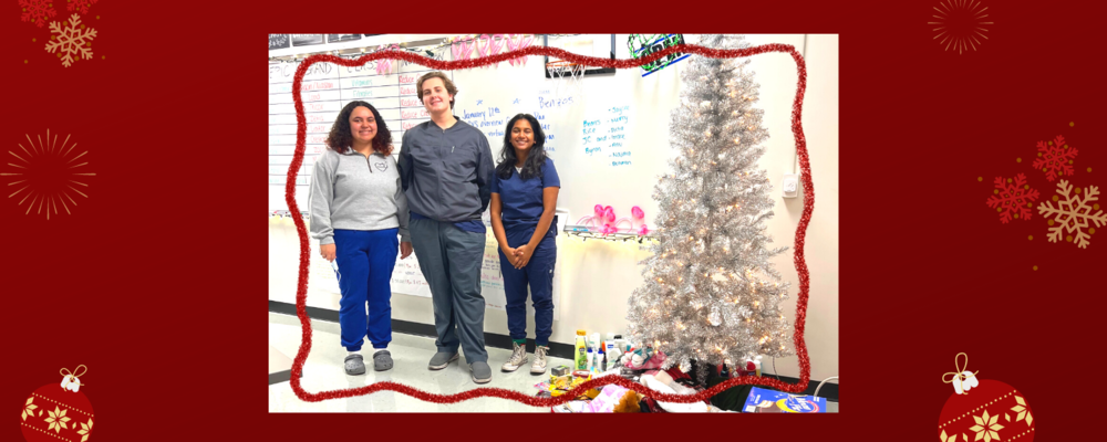 HOSA Students with Gifts for the Adopt A Senior Drive