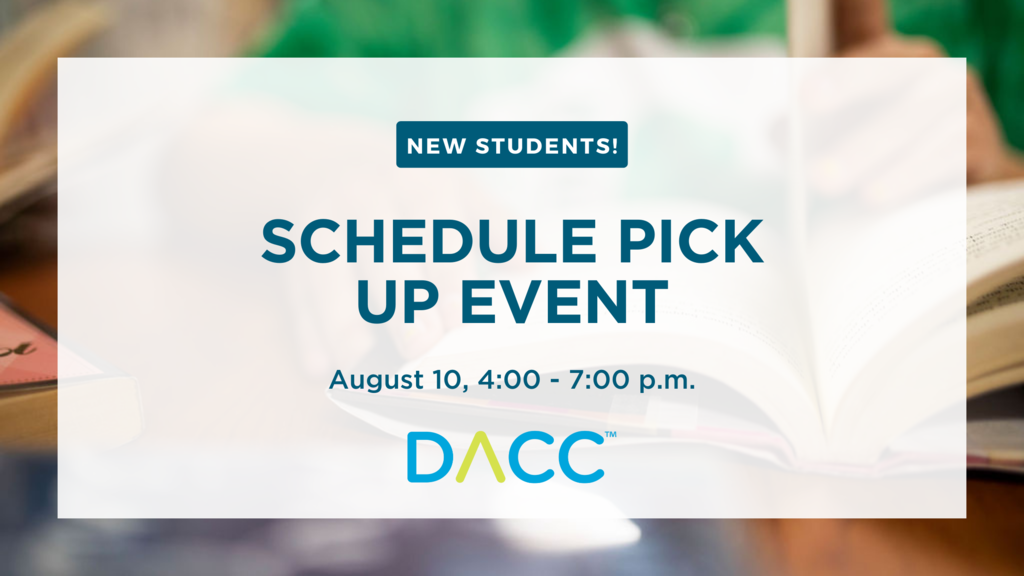 Schedule Pick Up Event, August 10th, 4-7pm